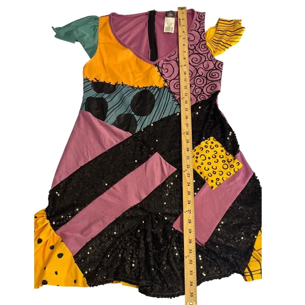 Disney‎ Nightmare Before Christmas Sally Patchwork Costume Dress Kids XL 18-20 - Picture 2 of 10